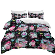 Christmas Winter Colorful Snowman Pattern Quilt Cover
