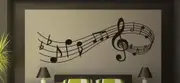 Music Melody Vine Removable Wall Art Stickers
