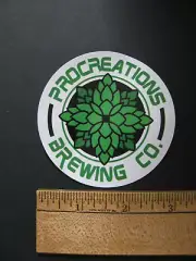 PROCREATIONS BREWING CO Fresno California Brewery Sticker NEW