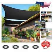 6' x 18' Stylish Black Sun Shade Sail - Breathable Fabric for Ultimate Comfort