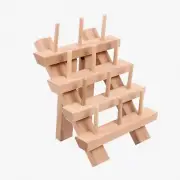 Thread & Trinket Tower: Foldable Wooden Wall Rack for Sewing & Jewelry
