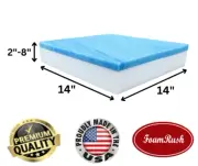 FoamRush 14" x 14" Cool Gel Memory Foam Upholstery Square Cushion (Made in USA)