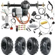 48V 1000W Motor 6" Wheels + 760mm Rear Differential Axle Kits For Go kart Trike