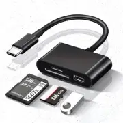 USB-C SD Card Reader Adapter For Android Apple MacBook Phones Cameras SDHC New
