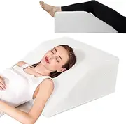 Felic Bed Wedge Pillow, Memory Foam Back Pillow Leg Elevation with Removable Washable Cover, Elevated Support Cushion Triangle Pillow (Leg Pillow)