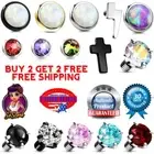 14G Surgical Steel Internal Threaded Flat Opal CZ Stone Dermal Anchor Top