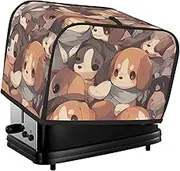 Beagle Dog Print 2 Slice Toaster Cover Fingerprint Bread Maker Protectors,Kitchen Small Appliance Dust Cover