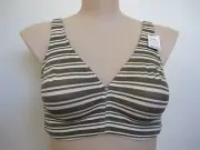 Berlei Ladies Cotton Wirefree Bra sizes 14B 16B 18B 20B Colour Khaki Alabaster