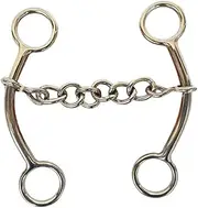 HILASON Light Chain Stainless Steel Simplicity Mouth Bit 5 Inches | Horse Bit | Horse Bits Western | Walking Horse Bits | Training Horse Bit | Equine Bits | Bit for Horses