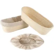 2x 10" Oval Soudough Baking Bread Proofing Basket Banneton Fermenation Basket