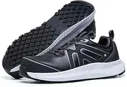 Shoes for Crews Work Shoes Colly Unisex Black Composite Toe – Slip-Resistant Work Shoe with Slip Protection and Toecap, Waterproof, S3L FO SR – for Men and Women