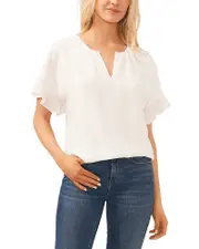 CeCe Ruffle Sleeve Drop Shoulder Blouse