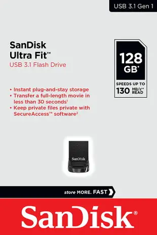 SanDisk 128GB 128G ultra Fit 400MB/s【SDCZ430-128G】SD CZ430 USB3.2 隨身碟