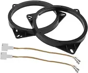 RIZIXE Speaker Spacer Ring Tweeter Speaker Spacer Adapter Car, for Nissan, for Qashqai, Front Rear Doors ABS Black with Audio Wiring Harness Waterproof Car Audio Spacer and Adapter Set