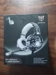 ONIKUMA K5 Pro Adjustable PC Gaming Headset + Mic Black White Playstation Xbox