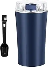 Electric Coffee Grinder, Stainless Steel Blade, Detachable Bean and Spice Grinder for Coffee Beans, Blue