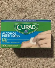 100 Curad Alcohol Prep Pads Swabs Wipes isopropyl wipes thick pads