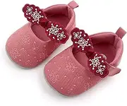 [Tiiiopkvvv] Baby Shoes Toddler Baby Girl Embroidery Flower Shoes Cotton Newborn Soft Sole Crib Shoes Infant First Walkers Shoes (Color : Red, Size : 12CM for 7-12Months)