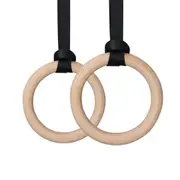 Adjustable Birch Gymnastics Rings for Home Fitness Exercise Equipment