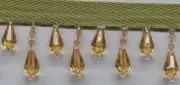 Fabulous Burl Bead Fringe/Trim - Excellent Quality - light yellow gold