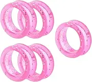5Pcs Pink Silicone Scissors Finger Rings Grips Grooming Shear Thumb Inserts Finger Protector Ring for Barber Hair Cutting Scissors Pet Shears Hair Cutting Tools