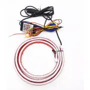 RGB LED Car Hood Light Strip Running Lights APP Remote Control Turn Signal Lamp (for: Audi)