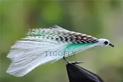 Tigofly 24 pcs Fly Hair Wing Salmon Trout Fly Saltwater Fly Fishing Flies Lures