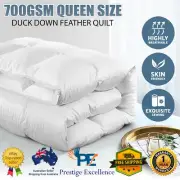 Queen Size Duck Down Feather Quilt 700GSM Blanket Duvet Cover Doona Winter White