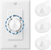4pcs Timer Switch Knob Compatible with Intermati-c, Timer Knob 146MT574 Replacement for FD Series Spring Wound Timers for Wall Timer Bathroom Fan Motor Heater Light