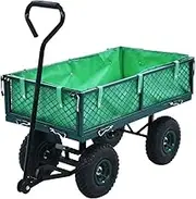 Heavy-Duty Steel Garden Cart, Hand Trucks, Multifunctional Garden Trolley for Crops Plants Fertiliser Tools, 250 kg Load, 86 x 46.5 x 97 cm