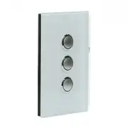 CLIPSAL SATURN 4063PBL-OM - 3 Gang Pushbutton LED Switch - Ocean Mist