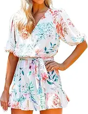 [Generic] Sequin Jumper Women Jumpsuits V Neck Belted Jumpsuit Shorts Pant Plus Jumpsuit