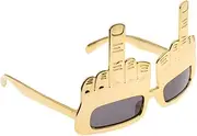 [Generic] Sunglasses for The Middle of The Fun of Fun Novelty The The, Gold, as described