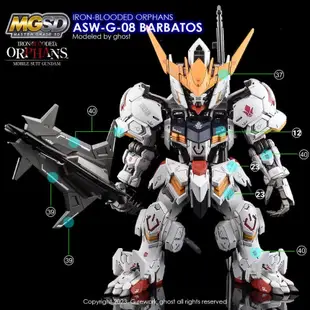 練功神物 【炎】MGSD Barbatos 巴巴托斯高達/第四形態(GHOST版).螢光水貼