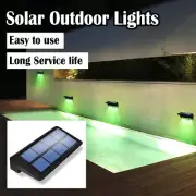Solar Fence Lights Outdoor Waterproof RGB Lighting For Black Shell LED External