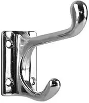 Romak 648099 Chrome Plated Square Base Hat & Coat Hook, 75 mm Size