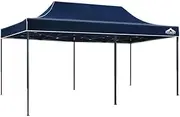 Instahut Gazebo 3x6, Pop Up Camping Tent Marquee Folding Navy Gazebos Garden Outdoor Wedding Party Canopy Patio, Water Resistant and UV PU Coating