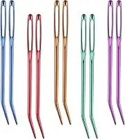 Yarn Needle, 10 PCS Large Eye Tapestry Needle Stainless Steel Bent Yarn Darning Needles Colorful Sharp Wool Weaving Crochet Needles for Crochet Embroidery Projects