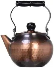 Shinko Metal Teapot Shakudo Finish 370ml Pure Copper Shakudo Finish Hammered Tea