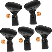 ERINGOGO 5sets Durable Plastic Microphone Holder Clips Black Microphone Clips for Easy Installation Reliable Support and Versatile Use Recording Gaming and Streaming