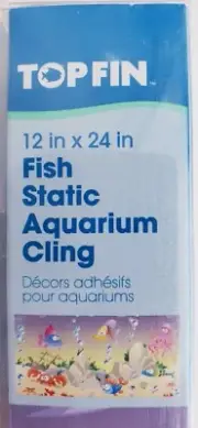 12 x 24 in Aquatic Static Cling Aquarium Background New