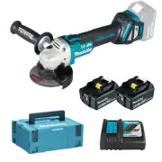 Makita DGA513RTJ Angle Grinder 18V LXT 125/115 mm BL 2x5.0Ah MAKPAC