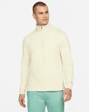 Nike Dry Half Zip Golf Top Shirt Player Lemon Drop CU9826-723 $100 Men's M