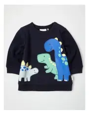 [Sprout] Essential Dino Sweat Top in Black