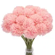 Artificial Flower Heads, Silk Chrysanthemum Hydrangea Pink Faux Flowers 20Pcs