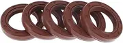 X AUTOHAUX Universal Oil Seal TC Double Lip W Steel Spring Seal Ring Rotary Shaft Seal 26x38x7mm High Pressure FKM Rubber Brown 5 Pcs