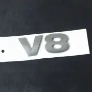 1PC Gray V8 Matte Silver Plastic Sticker Decal Emblem Badge HSE AWD Turbo Luxury (for: Renault)