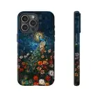 Blue Stained Glass Peacock - Phone Cover Case for iPhone | Galaxy | Pixel