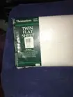 NIP Thomaston White TWIN Flat Sheet No Iron Cotton/ Poly Made In USA