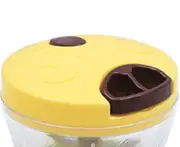 Manual Hand-held Food Chopper for Vegetable Fruits Nuts Onions Chopper Hand Pull Mincer Blender Mixer Food Processor-White